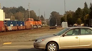 BNSF intermotal train Monroe Wa