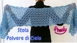 TUTORIAL Stola Polvere di Cielo Uncinetto Facile