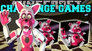PopularMMOs Pat and Jen  Minecraft  FUNTIME FOXY CHALLENGE GAMES   Lucky Block Mod   Modded