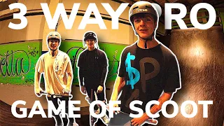 3 PRO RIDERS GAME OF SCOOT!