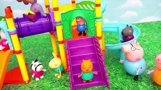 Peppa Pig Brinquedos e Massinha Play Doh - Papai Pig Fica Preso no Túnel -Brinquedonovelinhas