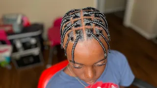 Box Braids for men/boys with short hair - cut, shampoo, condition, style & length check -