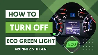 How to Turn Off The Annoying ECO Light 5th Gen 4Runner 2010-2019 !