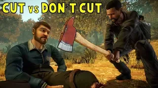 Lee Chop The Leg of Ben's Teacher vs Don't Chop it -All Choices- The Walking Dead