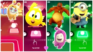 Oddbods vs Where's Chicky vs Grizzy and the Lemmings VS Minions  I Tiles Hop Smile Girl I Cartoon