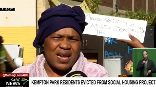 Kempton Park residents evicted from a social housing project