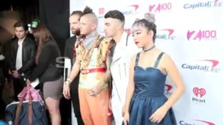 DNCE attends Z100's Jingle Ball 2016 in NYC