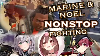 Korone cant stop laughing at Marine & Noel fighting and killing each other in APEX