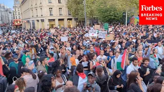 Pro-Palestinian Protesters Demonstrate In Paris Despite France Govt Banning Pro-Palestinian Protests