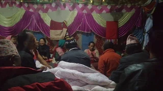 Gurung people passing time during Arghau ( Ritual after death) गुरुङ संस्कृतिमा मृत्यु संस्कार