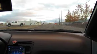 a quick 90 mph run in the z32 drift car