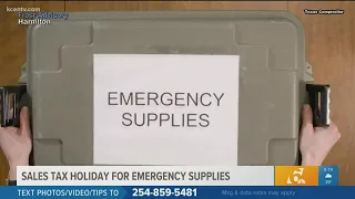Sales tax holiday for emergency supplies