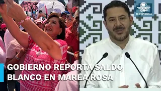 Marea Rosa registra 95 mil asistentes, según Gobierno de la CDMX