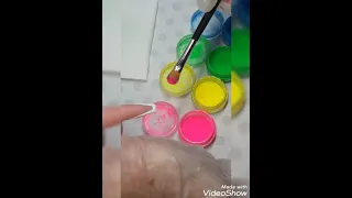 French degradé pigments fluo