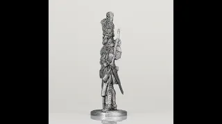 Миниатюра из олова 54 мм. - Сапёр пеших гренадер Императорской Гвардии - Франция 1808-1812 гг.
