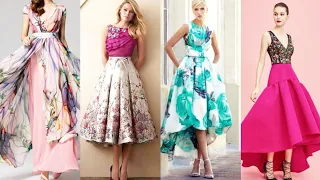 Vestidos de moda para mujer 2024/Ideas de diseño de vestidos con estampado floral para damas 2024