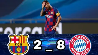 ملخص مباراة بايرن ميونخ وبرشلونة 8-2 ريمونتادا عالمية تعليق حفيظ دراجي