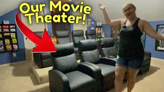 Our EPIC HOME Movie Theater Room Tour! Built on a BUDGET!