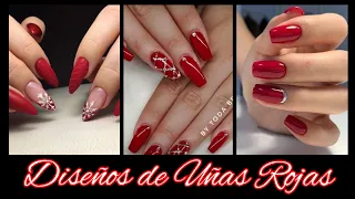 DISEÑOS DE UÑAS ROJAS 2024#tendenciaenuñas #tendenciaenuñas #diseñosdeuñas #uñasdemoda #acrylicnails