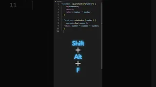 Format Code in VS Code - Shortcut