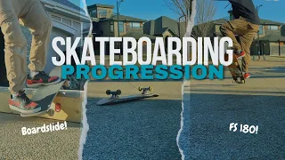 BEGINNER'S SKATEBOARDING PROGRESSION | Boardslide & FS 180