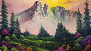 Full length! How to paint this colorful mountain landscape step by step!!