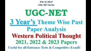 UGC-NET: Theme Wise Past 3 Year's Paper Analysis- Western Political Thought (WPT)