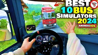 Top 10 Best Bus Simulator Games for Android/iOS OFFLINE | Realistic Bus Simulator Games 2024