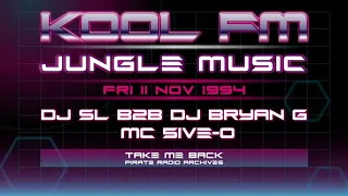 Junglist Massive 1994 | DJ SL B2B DJ Bryan Gee & MC 5ive-0 | Kool FM 94.5 (London Pirate Radio)