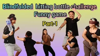 Blindfolded hitting bottle challenge || Part-1 || 🤣🤣🤣@jinukareang @evanireang123 🔥🔥🔥