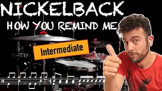 Nickelback - How you remind me - Drum Cover (with scrolling drum sheet)