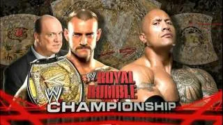 WWE Royal Rumble 2013 - The Rock VS CM Punk - Official Match Card