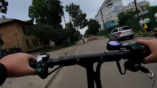 Electric scooter rides 100 KM/H