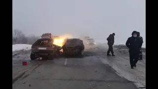 Женщина водитель устроила массовое смертельное ДТП в Алтайском  крае 04.02.2022 г