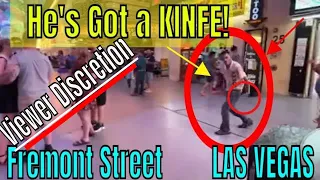 Fremont Street Scare ✅SHANK Guy - Arrested Live  by (NEAR) Golden Nugget Casino From Live Stream