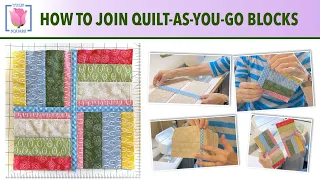 How to Join Quilt As You Go Blocks Together by Machine - A Tulip Square Quilting Sewing Tutorial
