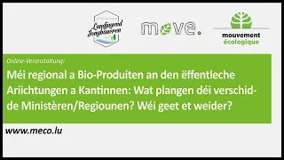 Online-Konferenz: Méi regional a Bio-Produiten an den ëffentleche Ariichtungen a Kantinnen