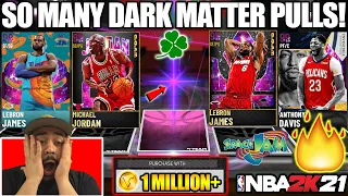 I SPENT ALL MY VC ON GUARANTEED DARK MATTER AND OPAL SPACE JAM PACKS! NBA 2K21 MYTEAM PACK OPENING