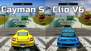 NFS Most Wanted: Porsche Cayman S vs Renault Clio V6 - Drag Race