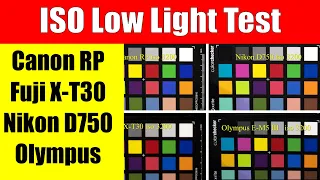 Low Light ISO Test: Canon RP vs Olympus E-M5iii vs Fujifilm X-T30 vs Nikon D750