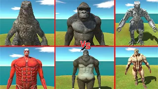 Godzilla & Kong VS Attack On Titan - Kaiju vs Titan - ARBS