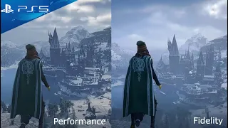Hogwarts Legacy (PS5) Broom Flying Gameplay | Performance vs. Fidelity w/ Ray Tracing Comparison