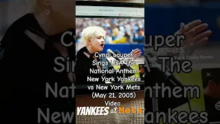 Cyndi Lauper Sings USA The National Anthem New York Yankees vs. New York Mets (May 21, 2005) Video