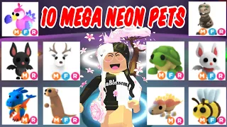 Making 10 MEGA NEON PETS on ADOPT ME!! 😱