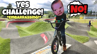 Would You Do This?! BMX YES Challenge! *So Embarassing!*