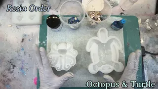 #334 Resin Order - Octopus And Turtle Today With Gorgeous Glitter!