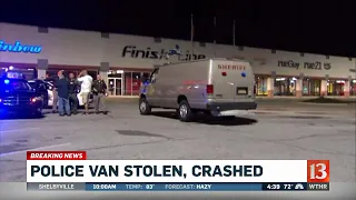 Police Van Stolen, Crashed