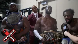 Byron Saxton celebrates with The New Day at WWE Extreme Rules: WWE Exclusive, July 14, 2019