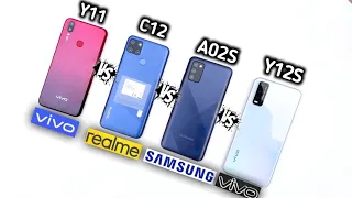 Vivo Y12s Vs Realme C12 Vs Vivo Y11 Vs Samsung Galaxy A02S | Comparison Or Speed Test |