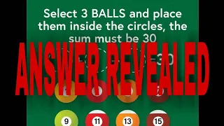 Select 3 balls and make the sum 30